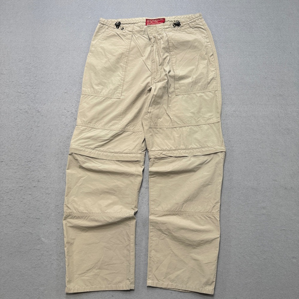 Giordano Gio Pants Men's 32 Tan Zip Off Convertible Cargo Hiking Utility Outdoor